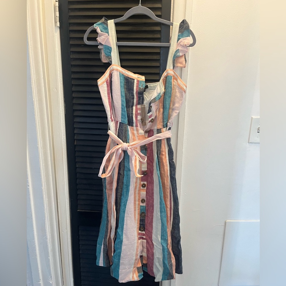 Jcrew Striped Midi Dress